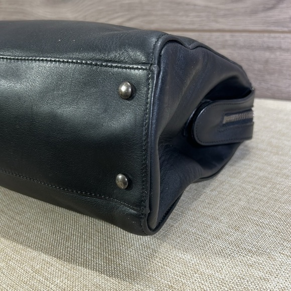 COACH BLACK LEATHER VINTAGE WHITNEY SATCHEL No. 9182 - Picture 6 of 13